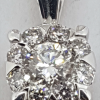 9ct White Gold Diamond Cluster Pendant - Image 4