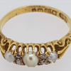 Vintage 18ct cultured Pearl and Diamond ring - Image 2