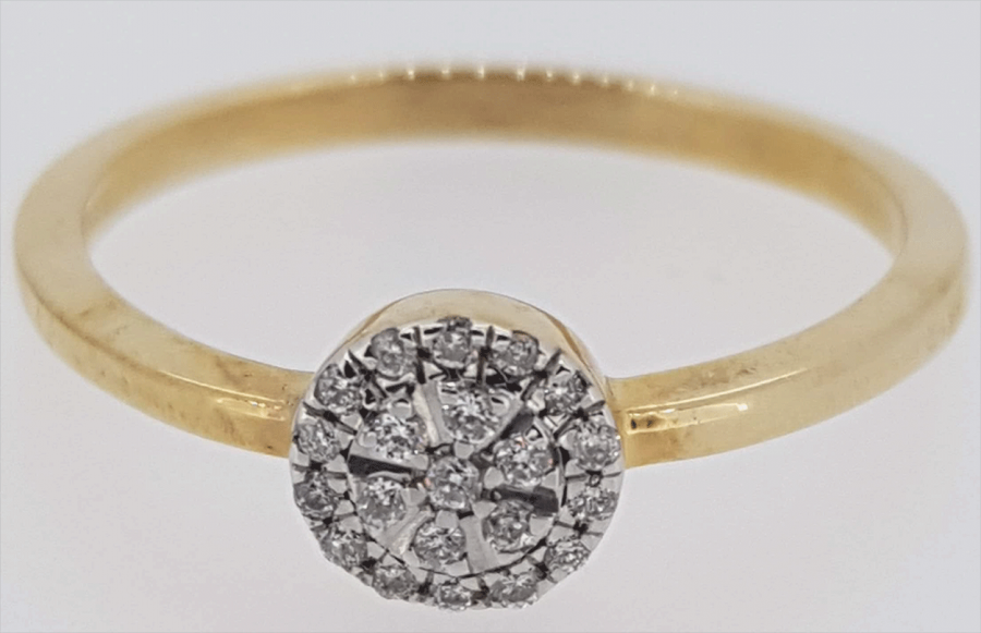 Vintage 9ct Diamond Cluster Ring