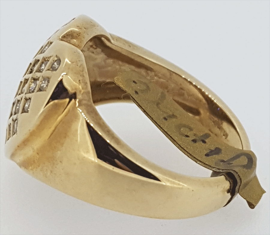 Vintage 9ct Diamond Heart cluster ring - Image 2