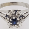 Preloved: 18ct white gold Sapphire and Diamond Cluster Ring