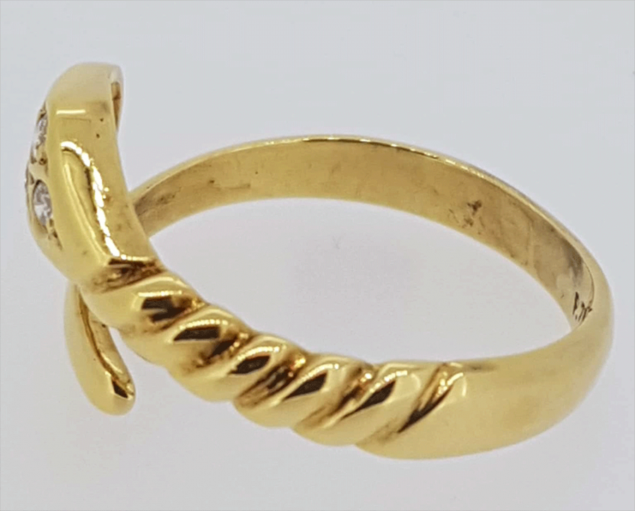 Vintage 18ct Diamond Snake ring - Image 2