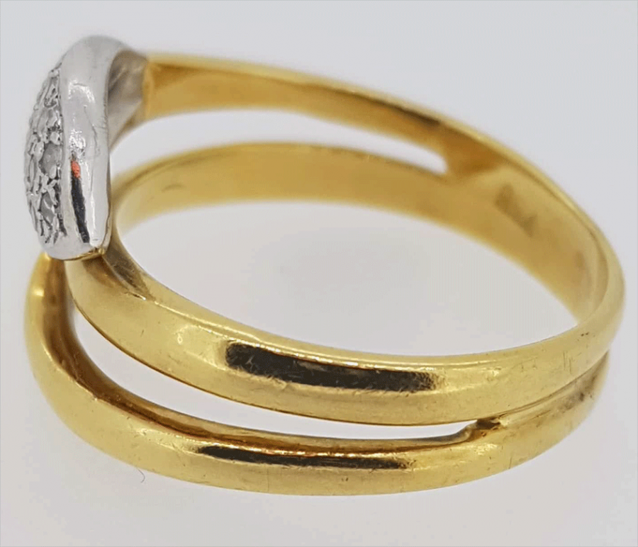 Vintage 18ct Diamond Snake ring - Image 2
