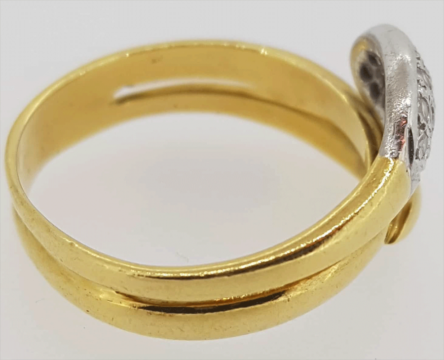 Vintage 18ct Diamond Snake ring - Image 3